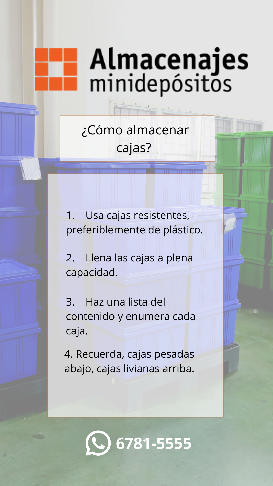 ¿Cómo almacenar correctamente tus cajas? - Almacenajes Minidepósitos